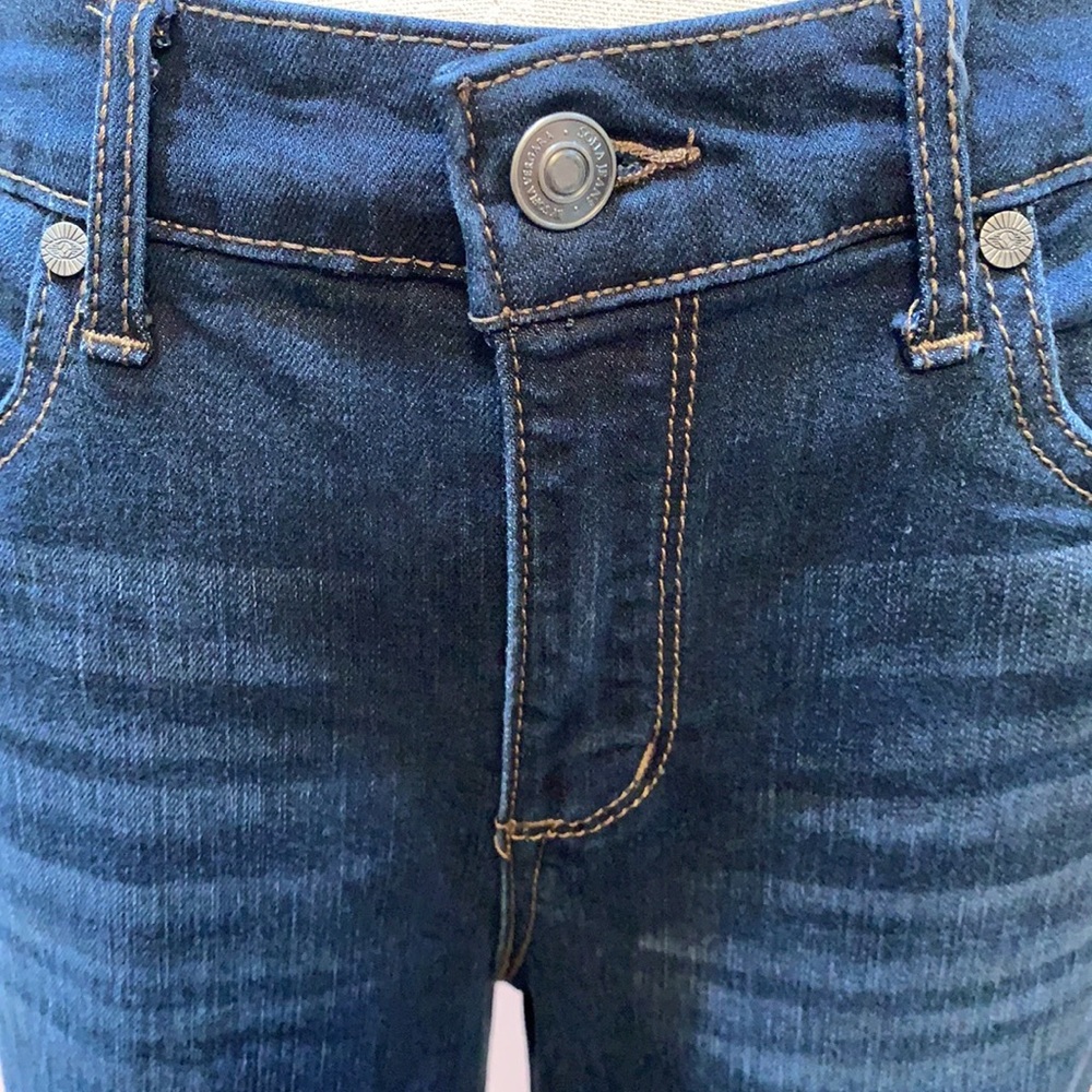 SOFIA VERGARA SKINNY RAW ANKLE DARK WASH JEAN SIZE 8 SOFT & STRETCHY - Picture 5 of 6